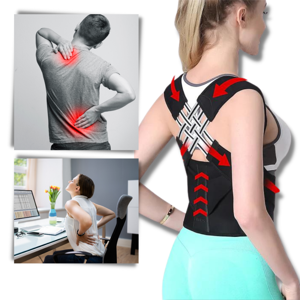 Corrector de postura instantâneo da marca Generic para cuidado das costas, com design ergonômico visível na imagem.