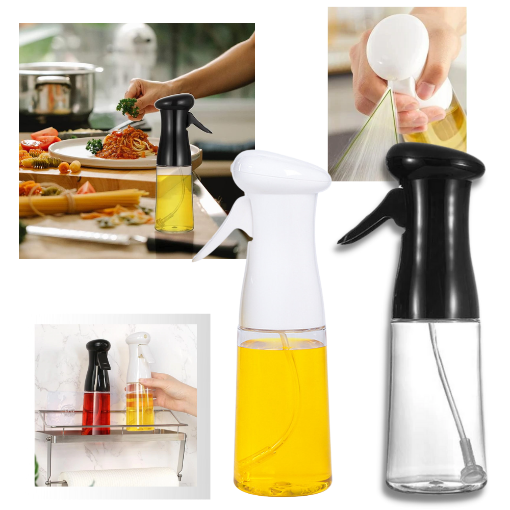 Borrifador de óleo a pressão branco, utensílio de cozinha para spray de óleo culinário, marca genérica.