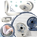 Ventilador portátil Kkmol de difusão suave, ideal para resfriamento e circulação de ar em ambientes internos.