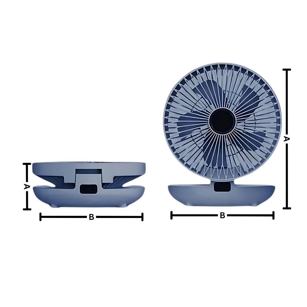 Ventilador portátil Kkmol com difusão suave, ideal para resfriamento e aquecimento, compacto e eficiente.