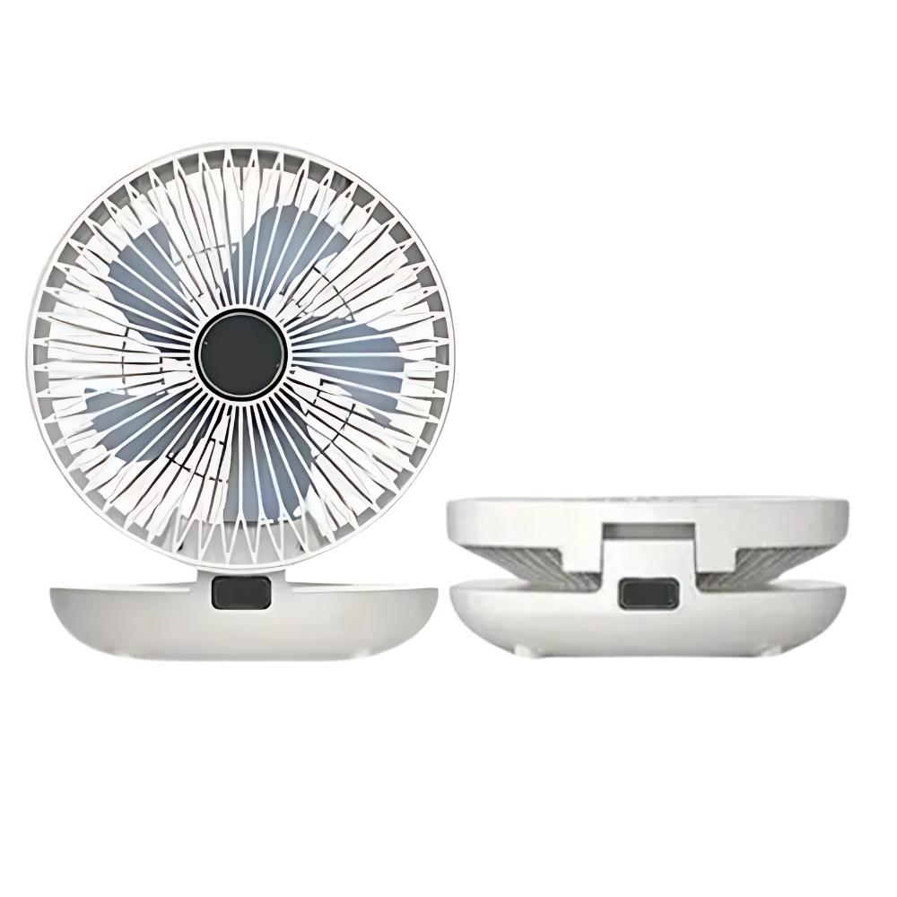 Ventilador portátil Kkmol com difusão suave, branco, ideal para resfriar e ventilar ambientes com suavidade.