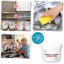Pó de limpeza suave para uso geral da Jsgek Cleaning, solução de pó de limpeza para casa, indicado para diferentes superfícies.