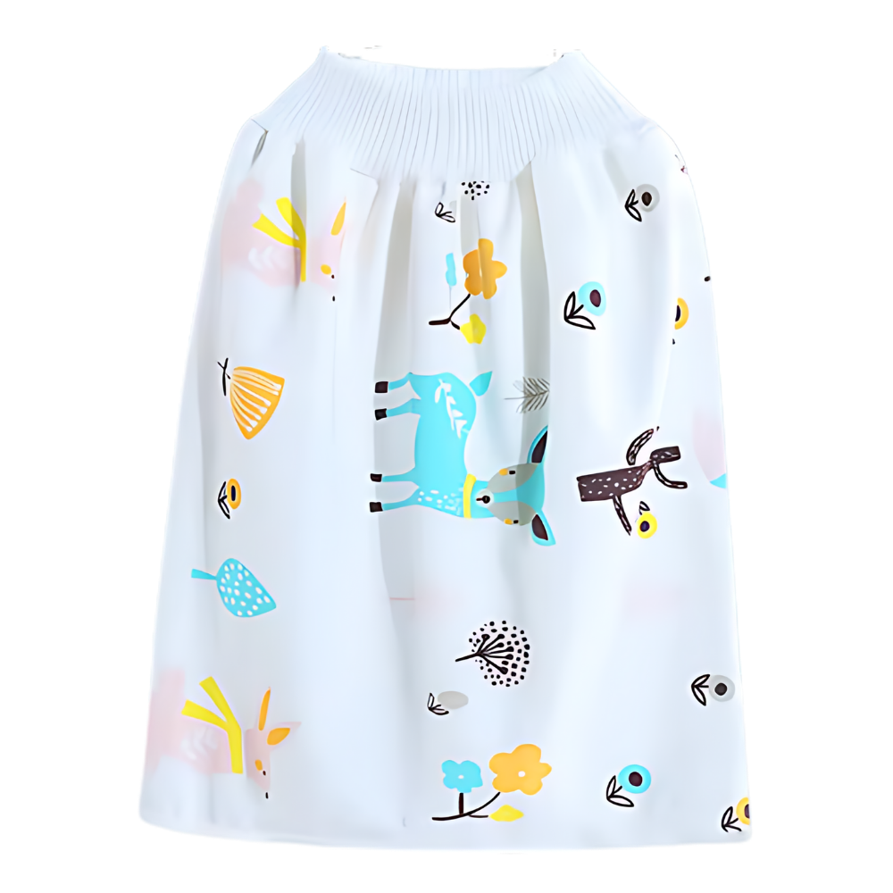 Fralda lavável anti-derrame Gentle&Soft Qmyliery para troca de bebê, com design azul e proteção contra vazamentos.