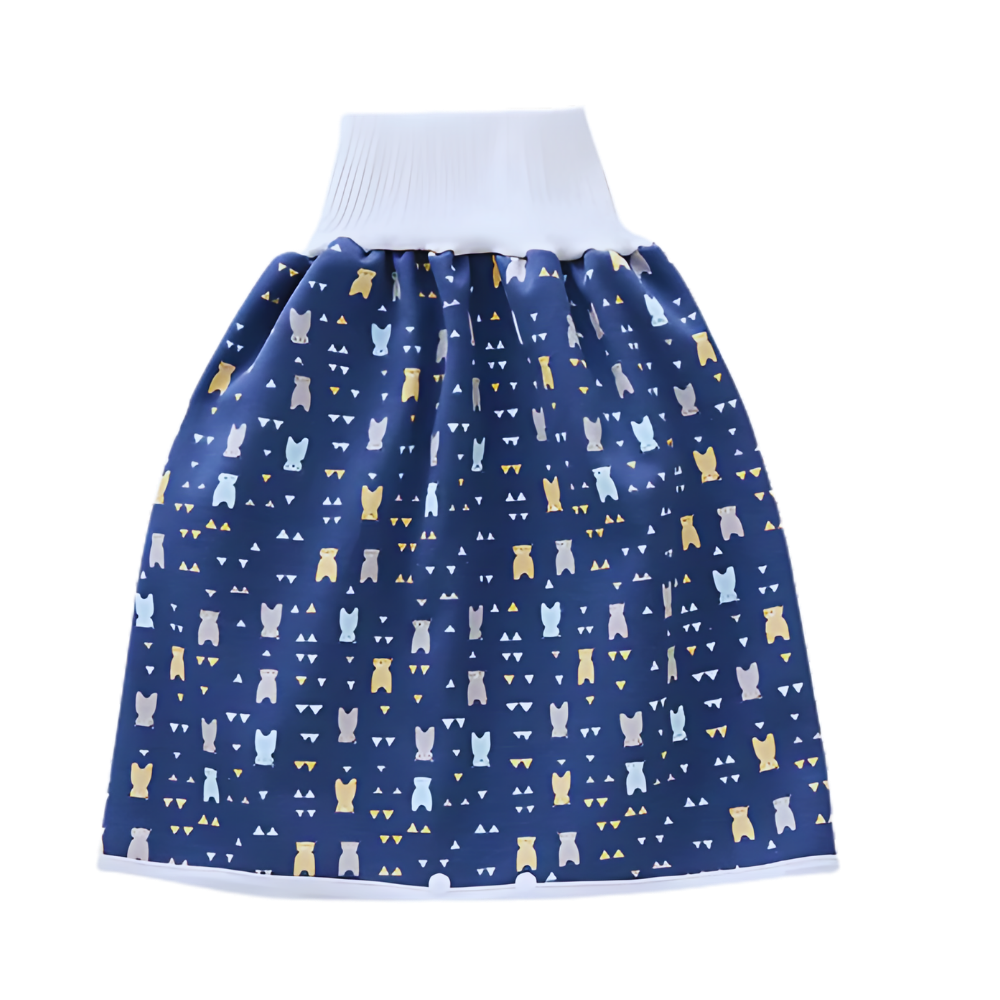 Fralda de pano lavável anti-derrame Gentle&Soft da Qmyliery, com estampa de boneca azul, ideal para troca de bebê.