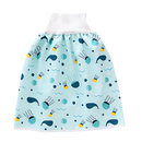 Fralda lavável anti-fugas Gentle&Soft da Qmyliery, azul com peixe, para troca de bebê, resistente e confortável