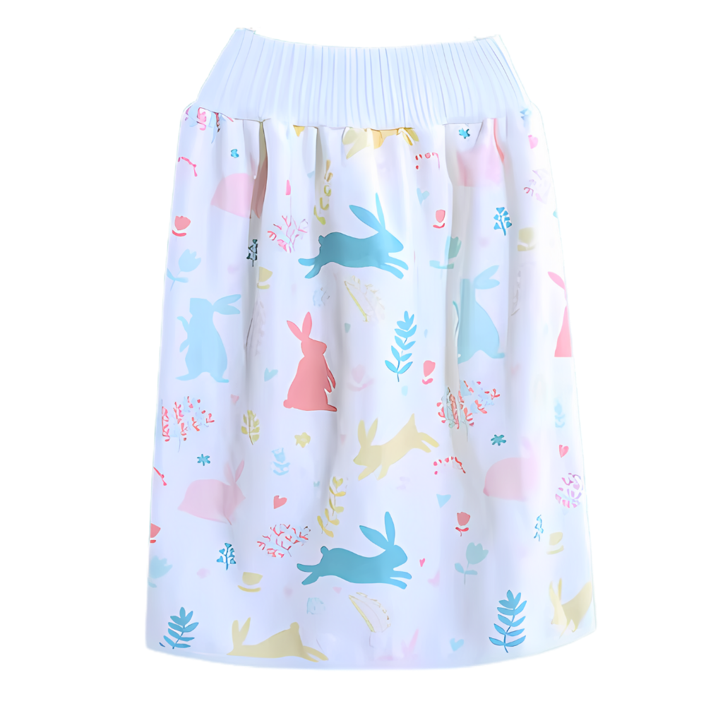 Fralda de pano lavável anti-fugas Gentle&Soft da Qmyliery, para troca de bebê, com design azul e proteção contra vazamentos.