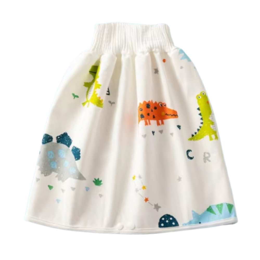 Fralda de tecido lavável anti-fugas Gentle&Soft da Qmyliery para troca de bebê, com estampa de crocodilo.