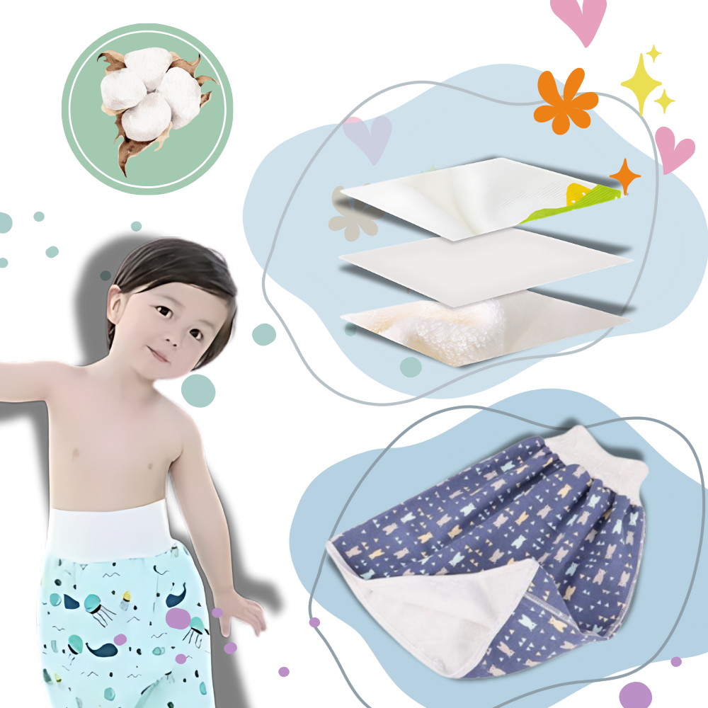 Fralda de bebê lavável anti-fugas Gentle&Soft da Qmyliery, com tecido delicado e proteção contra vazamentos.