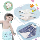 Fralda de bebê lavável anti-fugas Gentle&Soft da Qmyliery, com tecido delicado e proteção contra vazamentos.