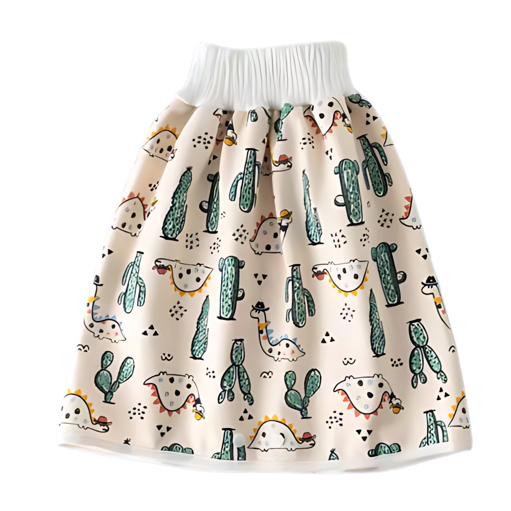 Fralda de pano lavável Gentle&Soft da Qmyliery com estampa de dinossauro, proteção contra vazamentos para troca de bebê.