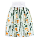 Fralda lavável anti-fugas Gentle&Soft da Qmyliery, para troca de bebê, com estampa de floresta e proteção contra vazamentos.