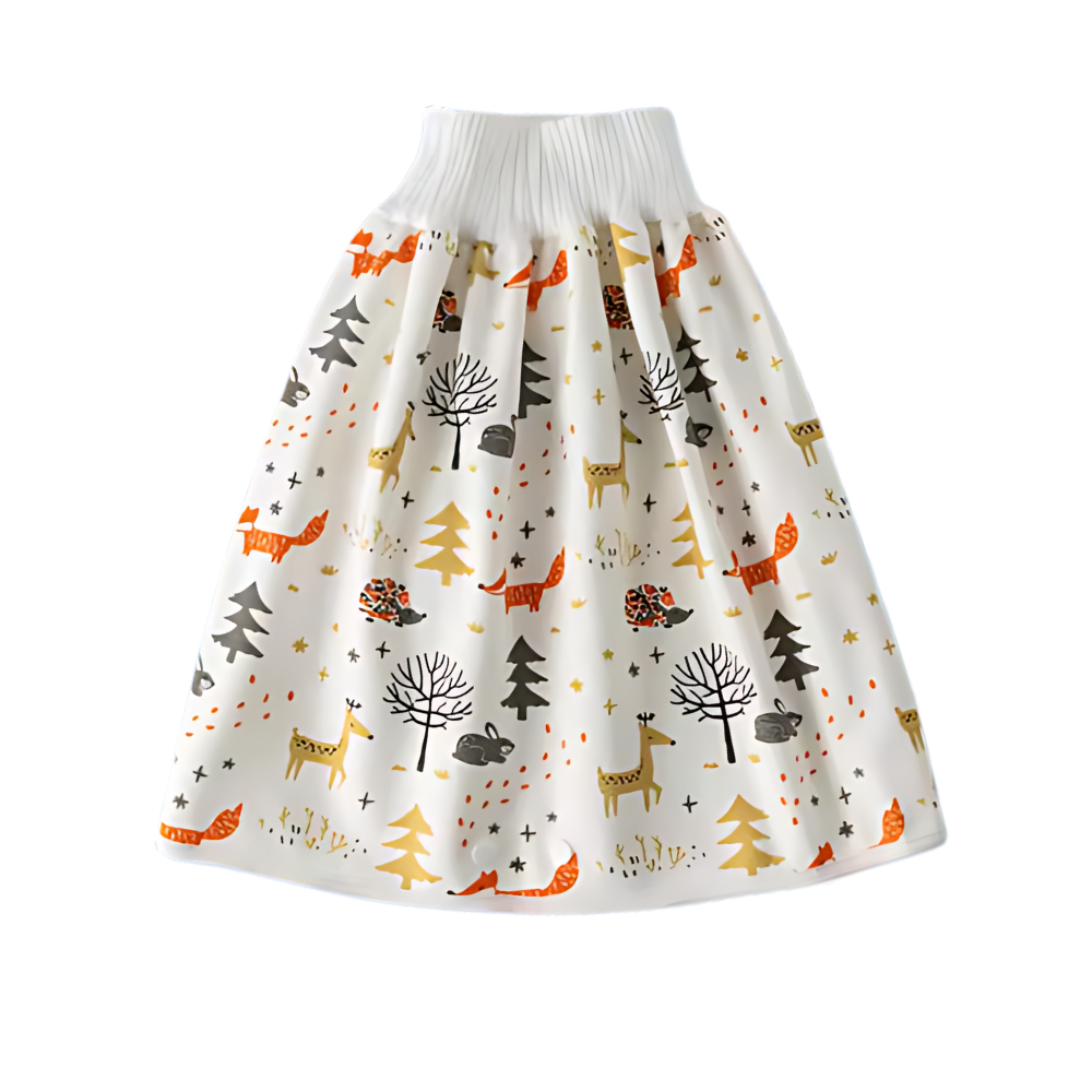 Fralda de pano lavável anti-fugas Gentle&Soft da Qmyliery com estampa de raposa para troca de bebê