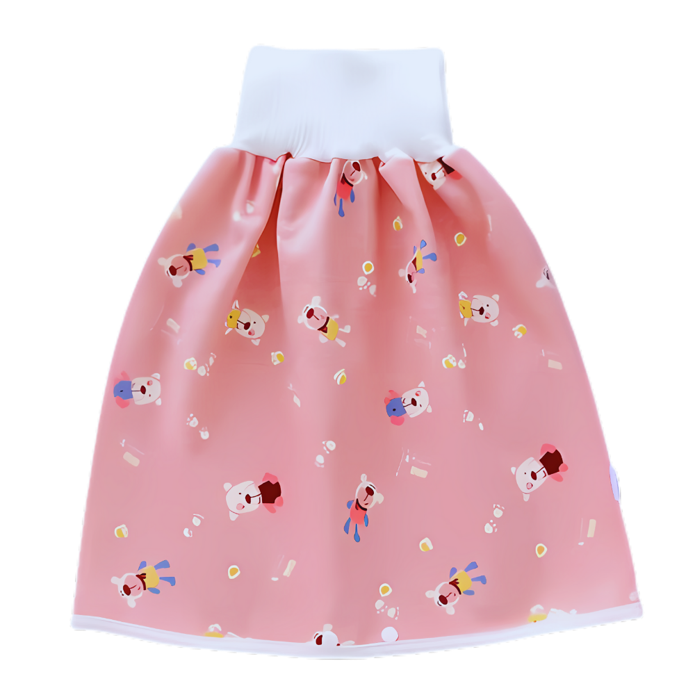 Fralda de pano lavável anti-fugas Gentle&Soft da Qmyliery, ideal para troca de bebê, com design laranja e proteção contra vazamentos