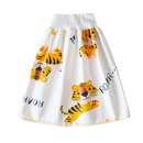 Fralda de pano lavável anti-fugas Gentle&Soft da Qmyliery, ideal para troca de bebê, com design laranja e proteção contra vazamentos.