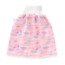 Fralda de pano lavável antissifónique Gentle&Soft da Qmyliery, cor rosa com arco-íris, para troca de bebê.