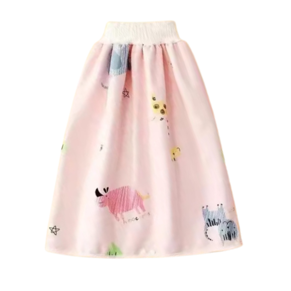 Fralda de pano lavável e anti-fugas Gentle&Soft da Qmyliery, com design rosa e proteção contra vazamentos para trocas de bebê.
