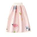 Fralda de pano lavável e anti-fugas Gentle&Soft da Qmyliery, com design rosa e proteção contra vazamentos para trocas de bebê.
