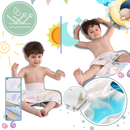 Fralda de pano lavável Gentle&Soft da Qmyliery com proteção contra vazamentos para troca de bebê, em tecido macio e resistente