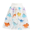 Fralda de pano lavável anti-fugas Gentle&Soft da Qmyliery com estampa de dinossauro branco para troca de bebê