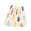 Fralda de pano lavável anti-fugas Gentle&Soft da Qmyliery com estampa de abacaxi branco, ideal para trocas de bebê.
