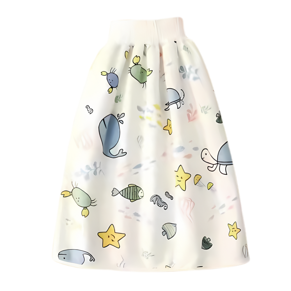 Fralda de pano lavável anti-fugas Gentle&Soft da Qmyliery, para troca de bebê, com design branco e confortável.