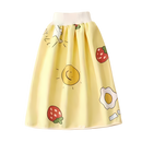 Fralda de pano lavável anti-fugas Gentle&Soft Qmyliery para troca de bebê, amarela e com camada resistente a vazamentos.