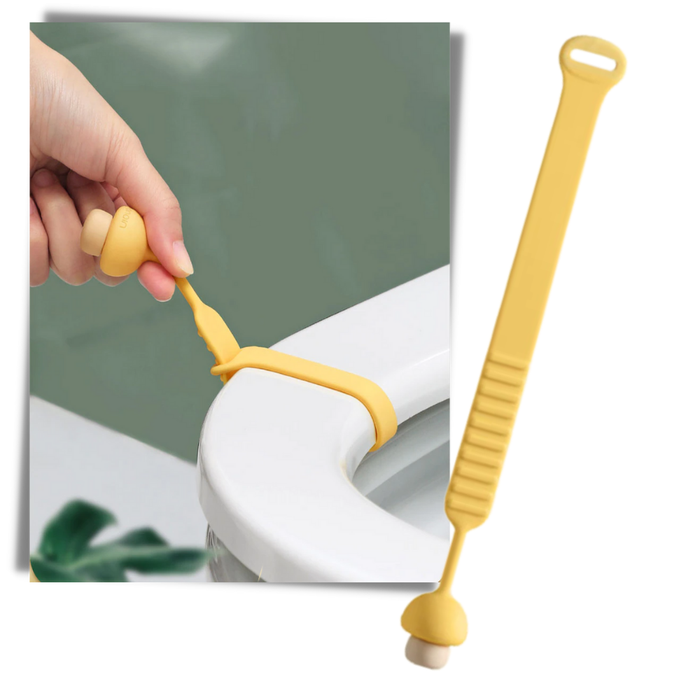 Conjunto de 2 elevadores de assento de banheiro em silicone amarelo da marca George, peças de reposição para instalação de vaso sanitário.