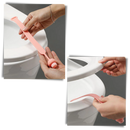 Conjunto de 2 elevadores de assento de vaso sanitário em silicone amarelo, peças de reposição para bricolagem hidráulica George.