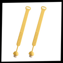 Conjunto de 2 elevadores de assento de vaso sanitário em silicone amarelo, peças de reposição para instalação de banheiro.
