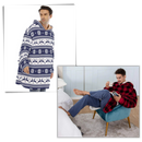 Casaquinho gigante com capuz da Jiamy, roupa de dormir e relaxamento, tecido macio e confortável para ficar em casa.