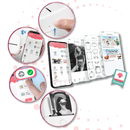 Impressora de stickers sem tinta Giyblacko Phomemo, cor amarela, para impressão rápida de etiquetas e adesivos.