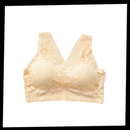 Soutien-gorge sem costura e em renda respirante da Glamorise, ajuste confortável e invisível sob roupas.