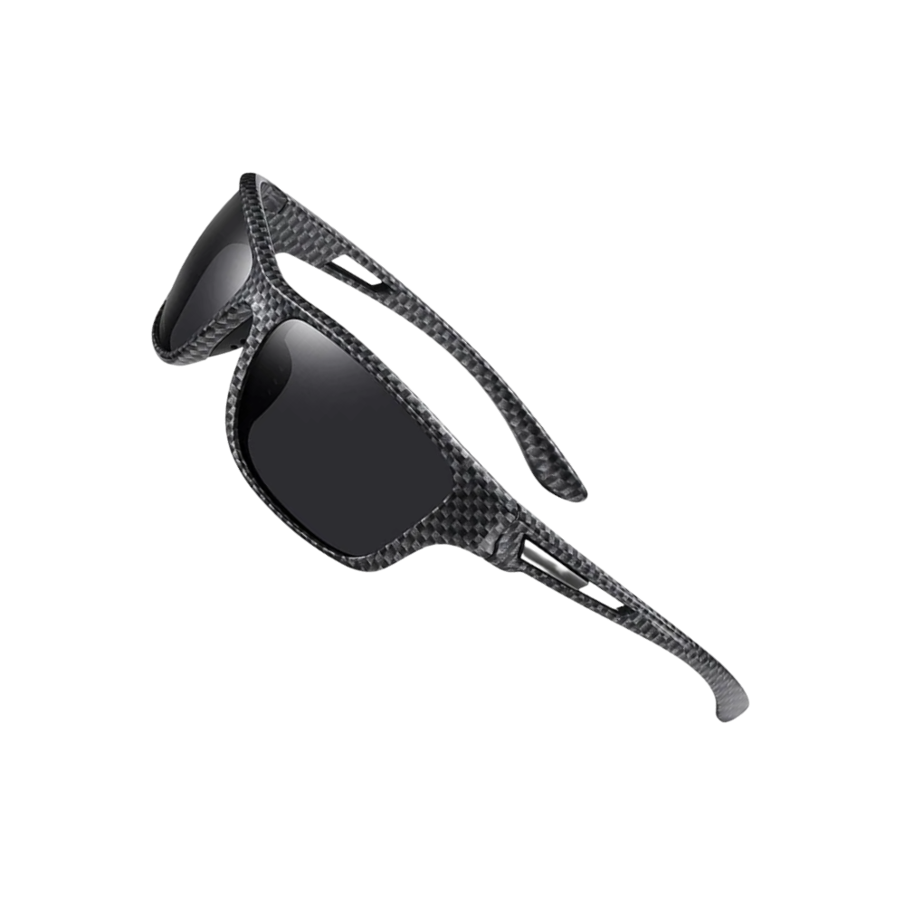 Óculos de sol polarizados flutuantes Carevas na cor preto carbono, proteção contra reflexos e luz solar intensa.