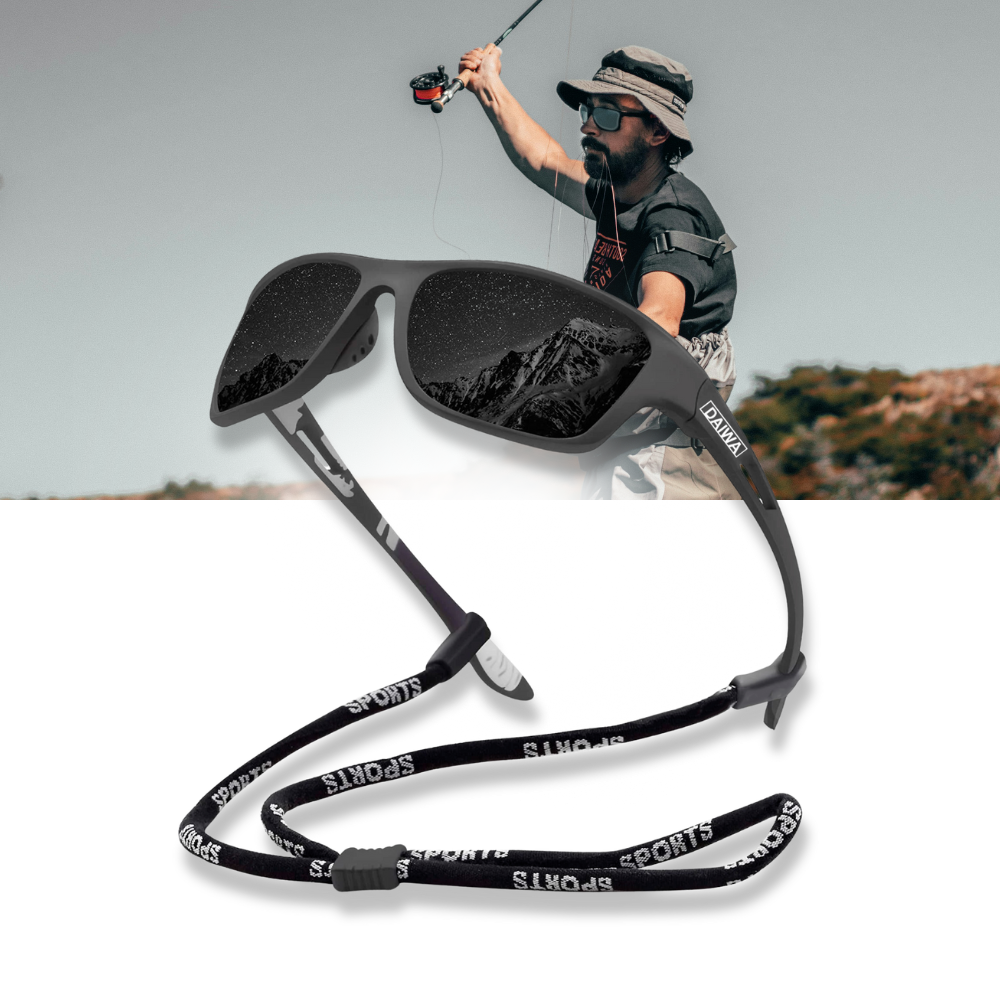 Óculos de sol polarisados flutuantes Carevas com proteção contra reflexos, design leve e elegante para uso ao ar livre.