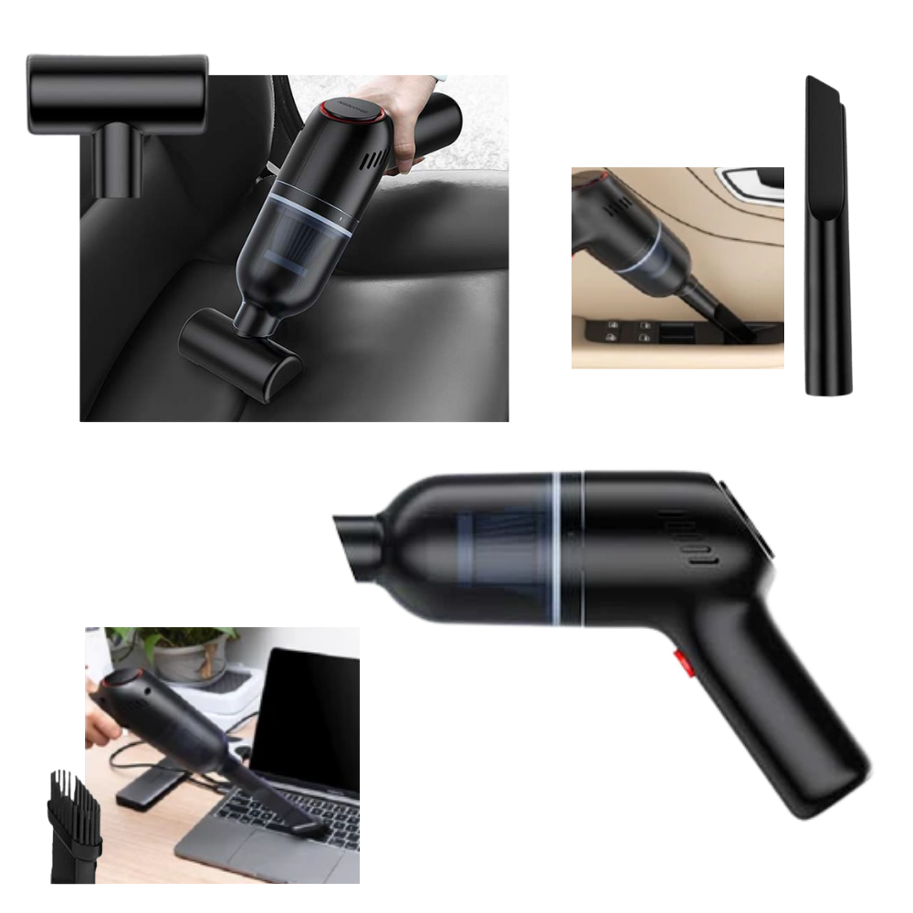 Aspirador de mão sem fio Gliving, compacto e portátil, ideal para limpeza rápida de superfícies e espaços pequenos.