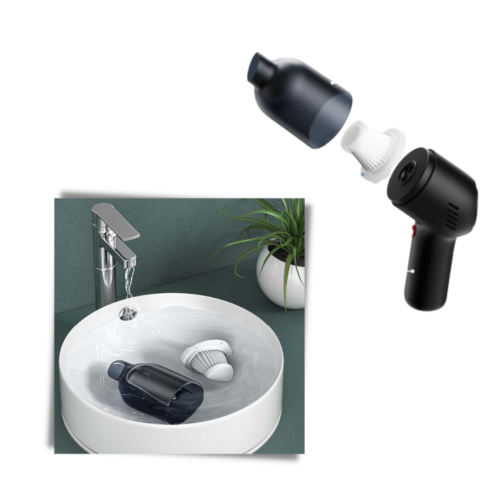 Aspirador de mão sem fio Gliving, portátil e compacto, ideal para limpeza rápida de superfícies.