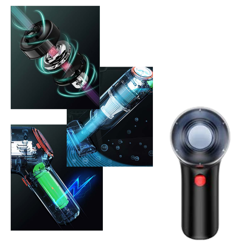 Aspirador de mão sem fio da Gliving, compacto e portátil, ideal para limpeza rápida de pequenas áreas.