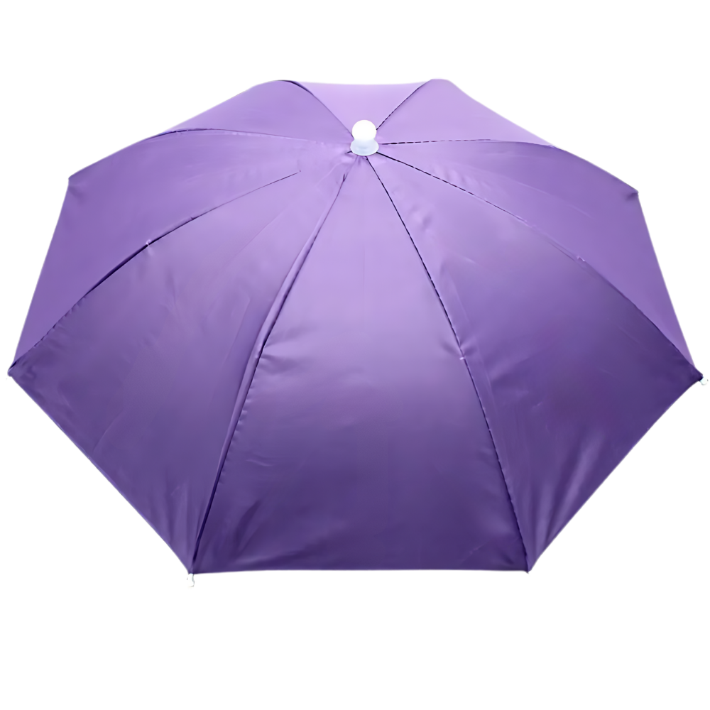 Chapéu parapluie ajustável para uso ao ar livre, com design verde militar e tecnologia hands-free da Global Bargains.
