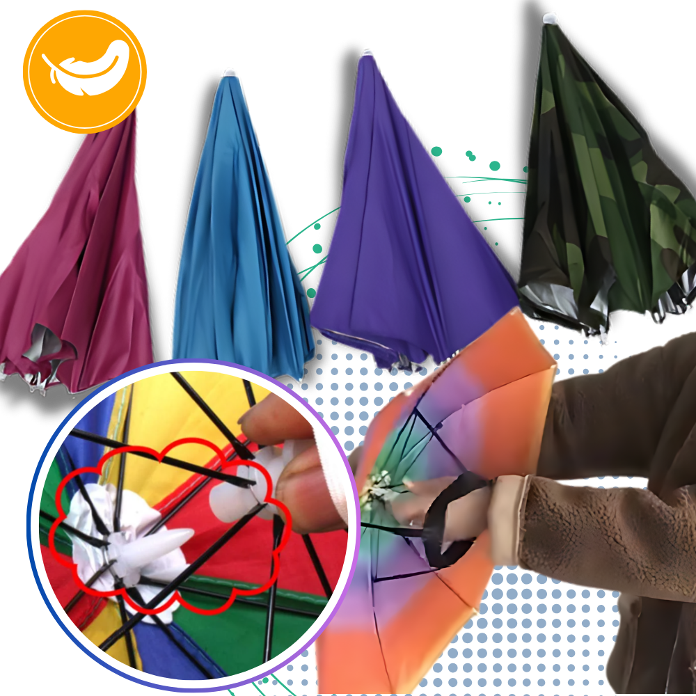 Chapéu parapluie ajustável de uso mãos livres, para atividades ao ar livre, na cor verde militar, marca Global Bargains