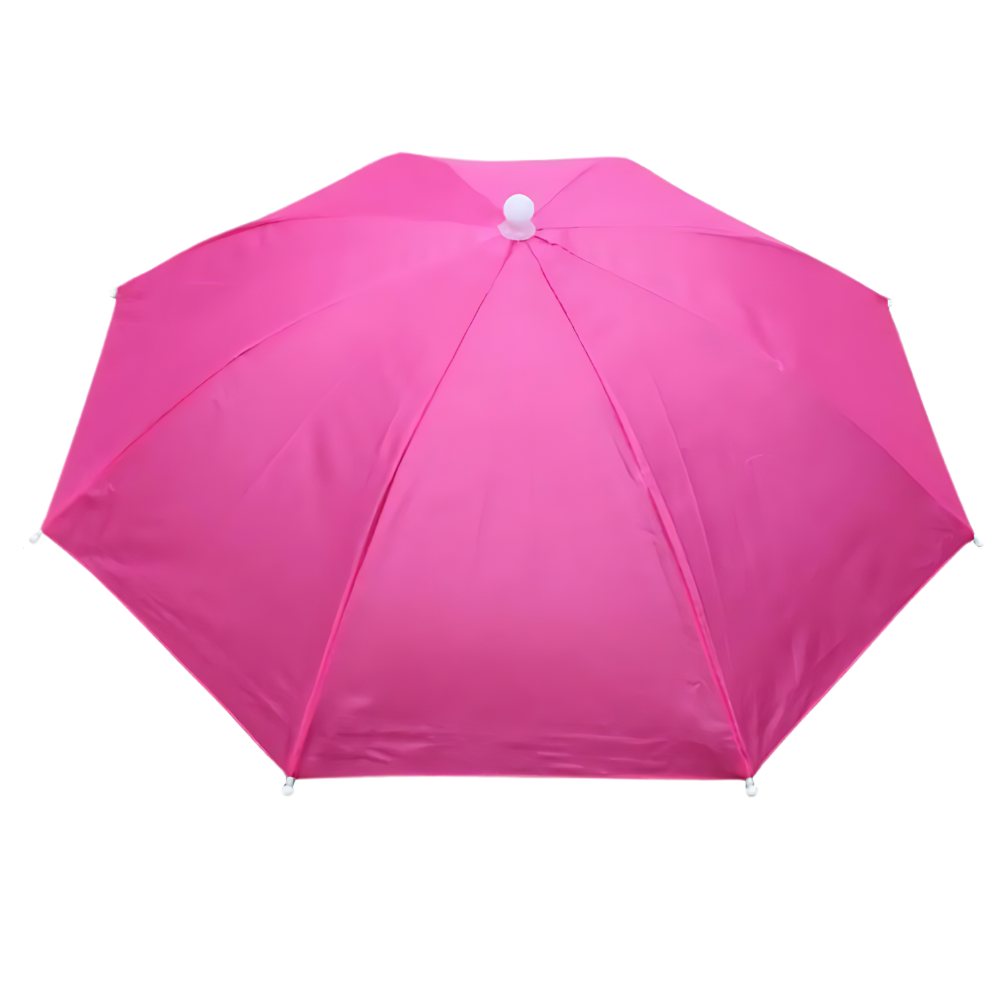 Chapéu parapluie ajustável Global Bargains para vida ao ar livre, com proteção contra sol e chuva, estilo verde militar.