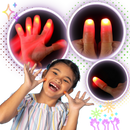 Dedo luminoso para truques de mágica, brinquedo de imitação da marca Newpee, com efeito de luz encantadora para apresentações mágicas.