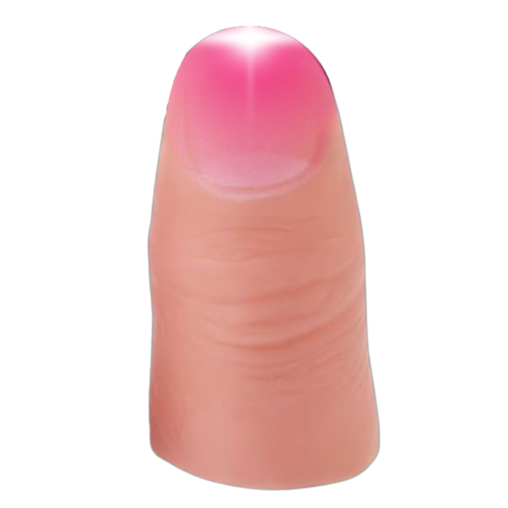 Dedo luminoso rosa para truques de mágica, brinquedo de imitação da marca Newpee, com efeito de luz brilhante e divertido.