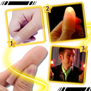 Dedo luminoso para truques de mágica, brinquedo de imitação da marca Newpee, com efeito de luz brilhante e seguro para crianças