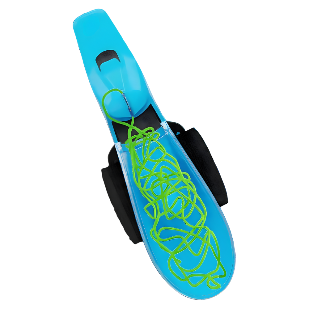 Brinquedo de arma lance-toile de aranha luminosa da Maxpower com cobertura de teia iluminada brilhante.