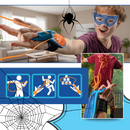 Brinquedo lança-teia de aranha luminosa da Maxpower, com efeito de teia instantânea e luzes brilhantes.