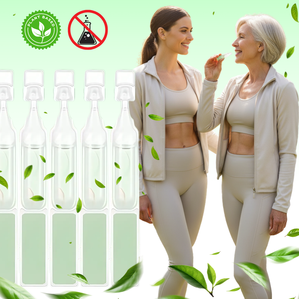 Suplemento de Moringa em gotas da Glp-1 Drops, produto de fitness e nutrição, mostrado em frasco com gota dosado.