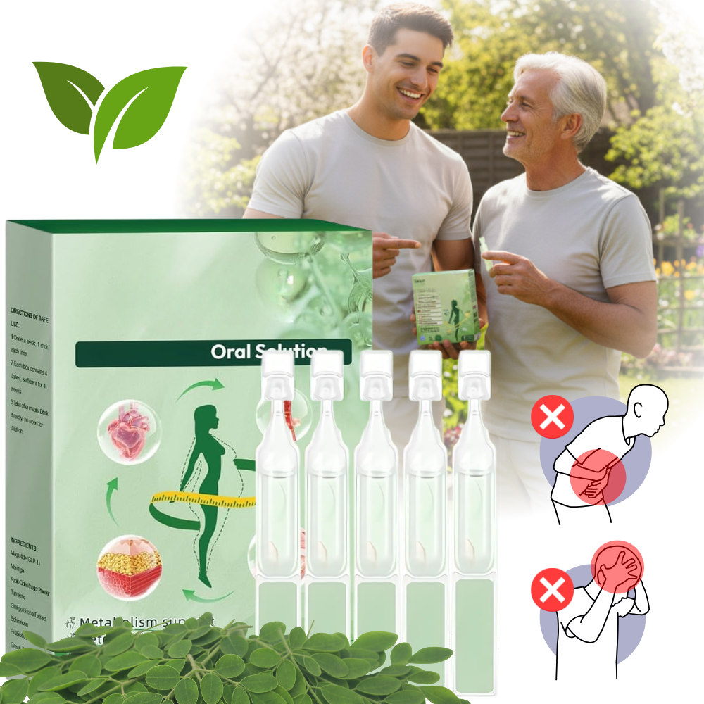 Gotas de complemento alimentar de Moringa da marca Glp-1 Drops, ideal para fitness e nutrição, em frasco com conta-gotas.
