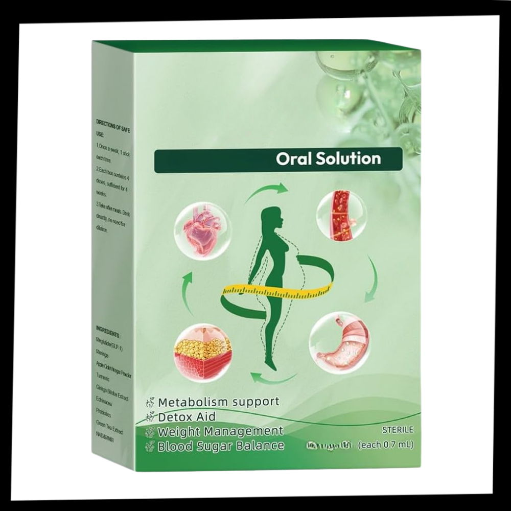 Gotas de suplemento de Moringa da marca Glp-1 Drops, para fitness e nutrição, apresentadas em frascos pequenos.
