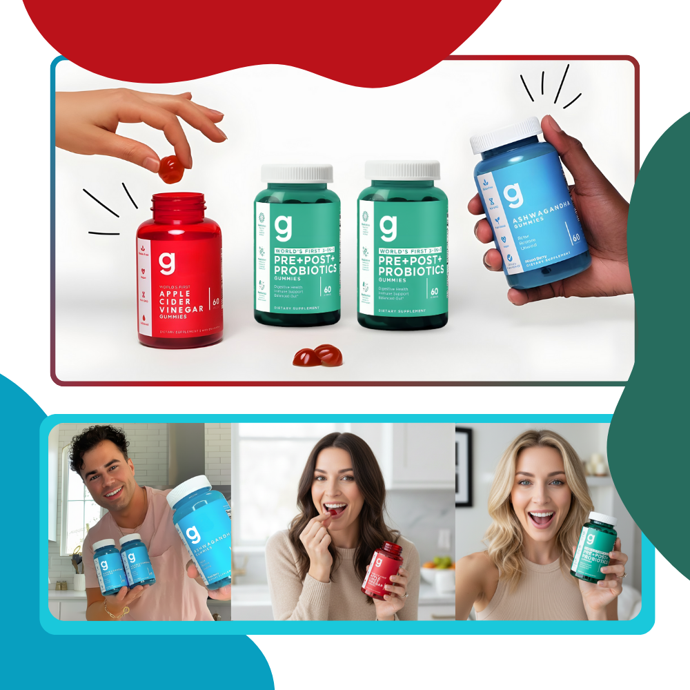 Gummies de bem-estar sem glúten da Goli Nutrition Inc. para fitness e nutrição, com sabor de vinagre de maçã.