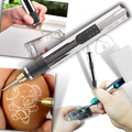 Mini máquina de gravação Goolrc para hobbies criativos, ferramenta portátil para personalizar objetos e artesanato.
